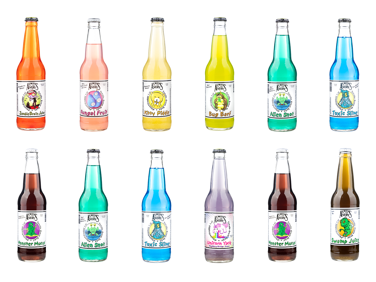 assorted-bottles-averys-totally-gross-soda-sampler