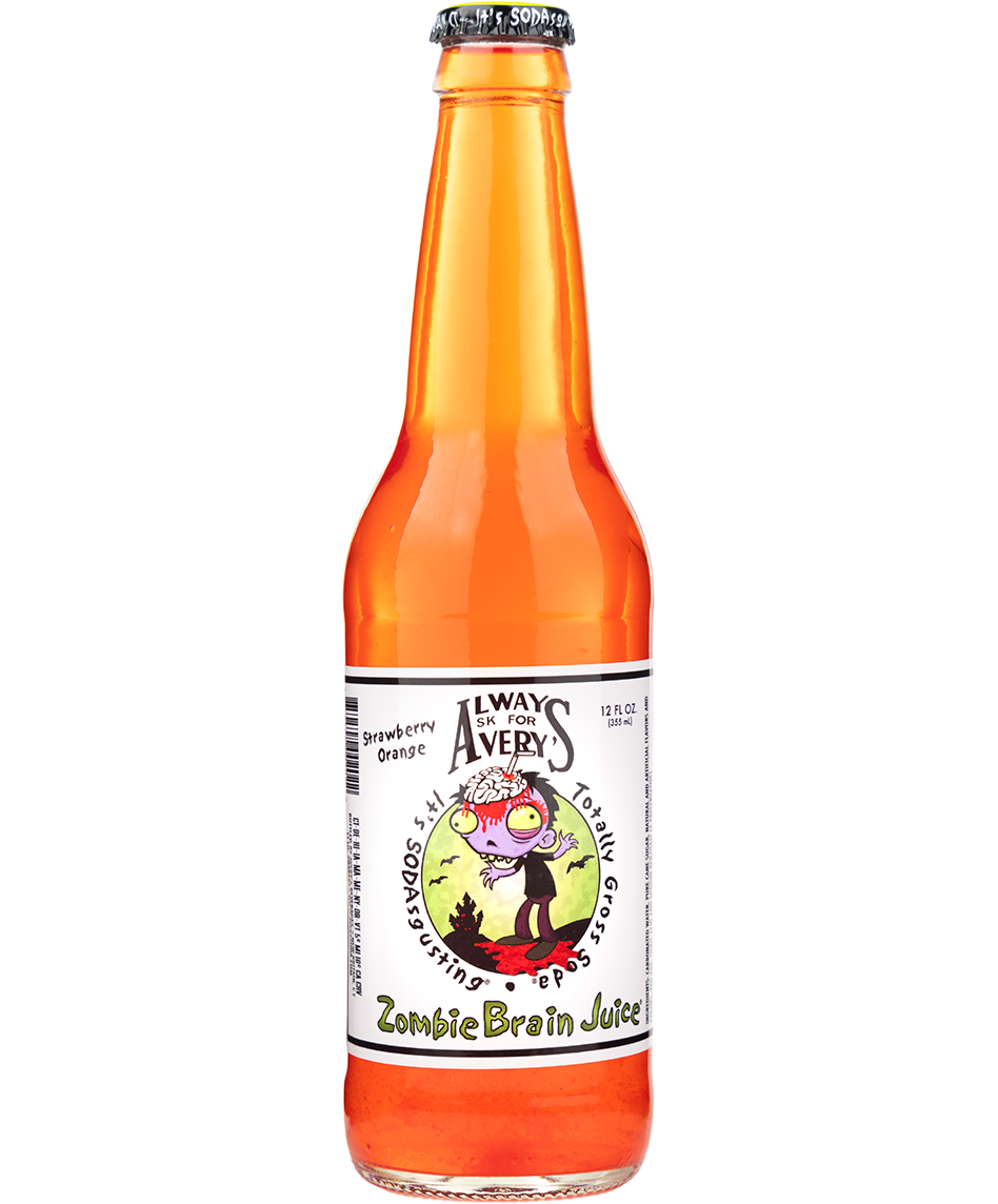 averys_totally_gross_soda_zombie_brain_juice_strawberry_orange_soda_bottle 