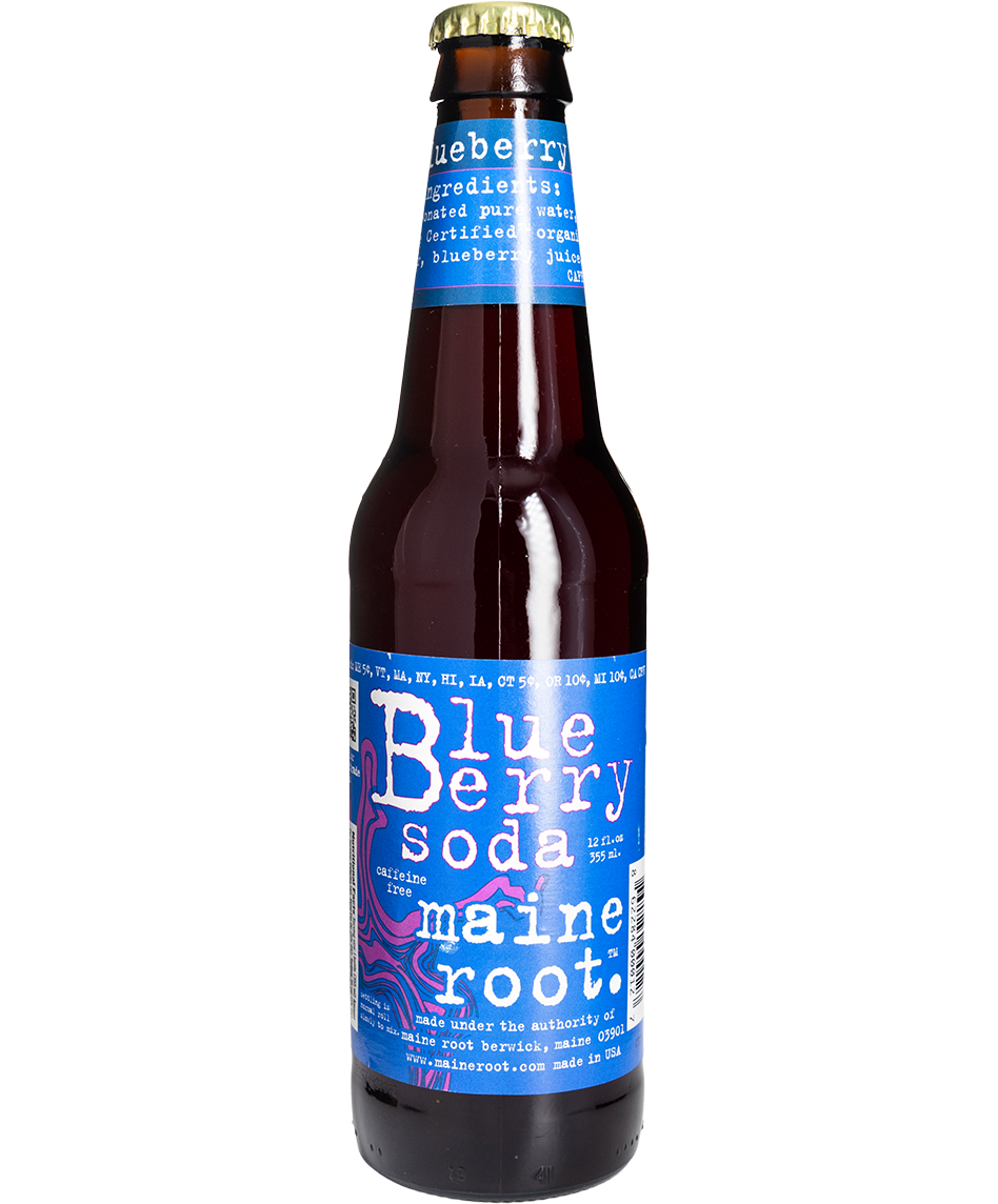 glass bottle of Maine Root Blueberry Soda - 24-Pack